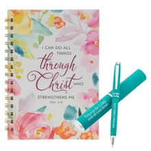 Load image into Gallery viewer, All Things Through Christ Journal &amp; Pen Set