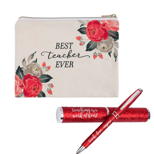 Teacher Pouch & Pen Set