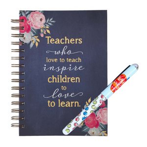 Floral Teacher Journal & Pen Set