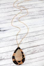Load image into Gallery viewer, Leopard Teardrop Necklace