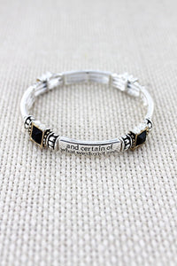 Hebrews Gem Bracelet Black Stones