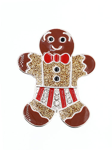 Gingerbread Cookie Brooch