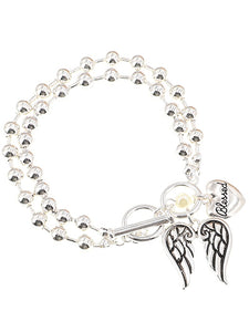 Angel Wings Charm Bracelet