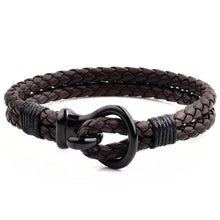 Load image into Gallery viewer, Men&#39;s Braided Leather Bracelet