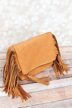 Load image into Gallery viewer, Vegan Leather Fringe Crossbody