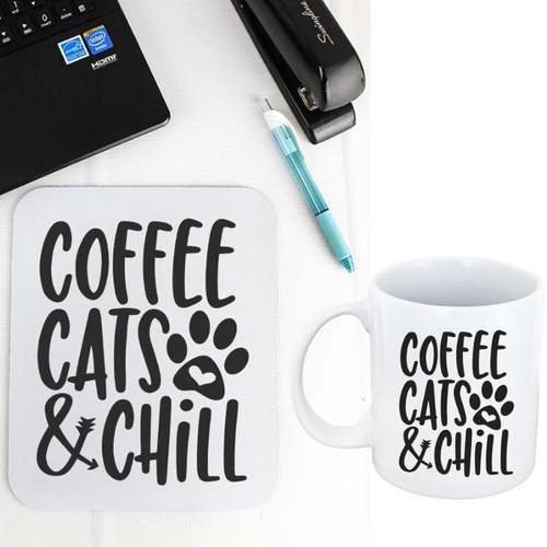 Coffee & Cats Office Set